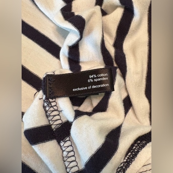 The Limited White and Blue Sleeveless Tank Top with Tie Front - Picture 8 of 12